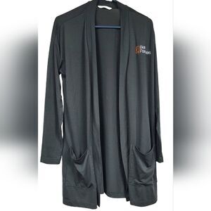 Women's Gray Longline Soft Knit Cardigan Long Sleeve XL Casual Open Front